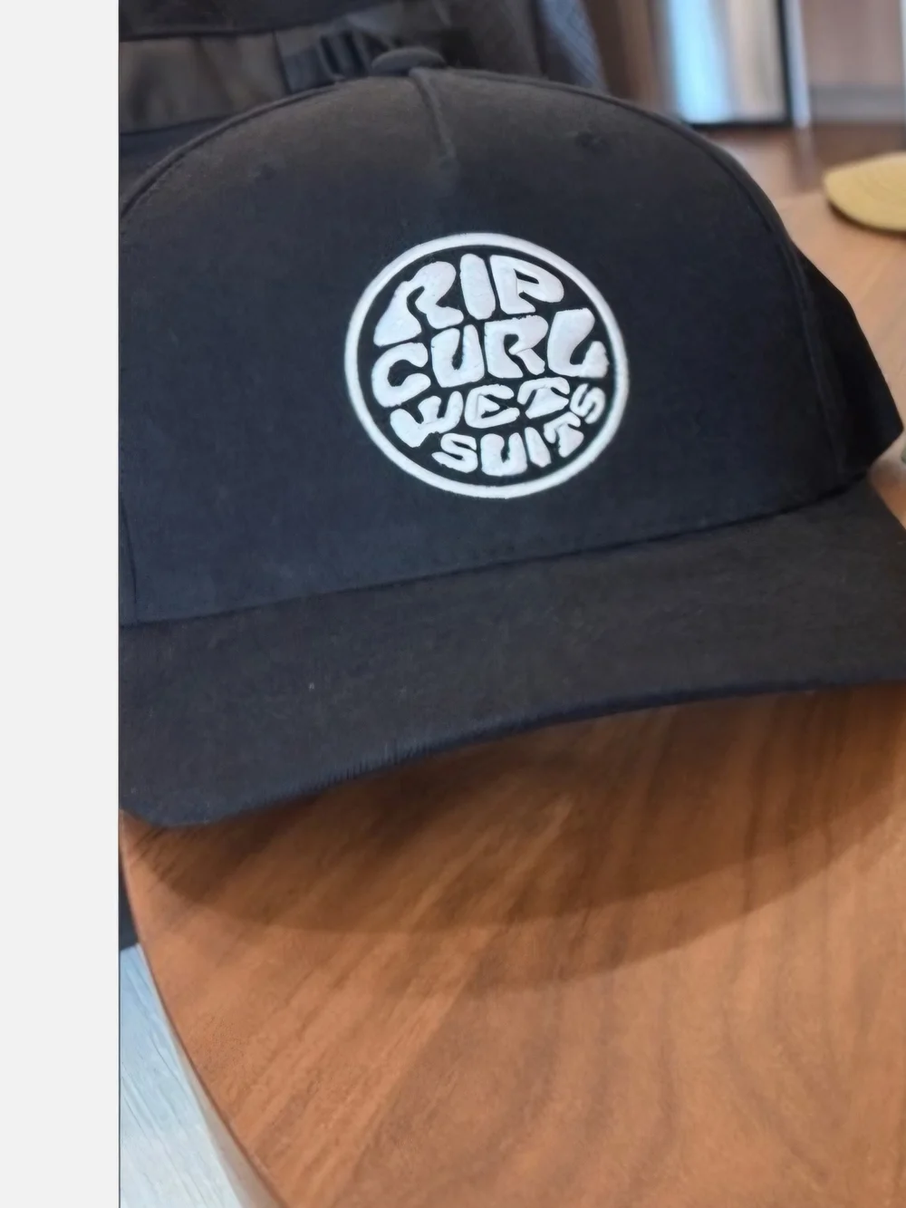 Rip Curl Black Cap with White Circular Logo